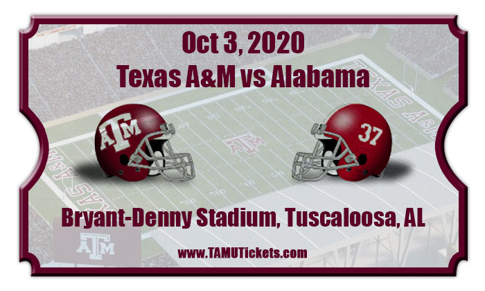 Texas A&M Aggies vs Alabama Crimson Tide Football Tickets ...